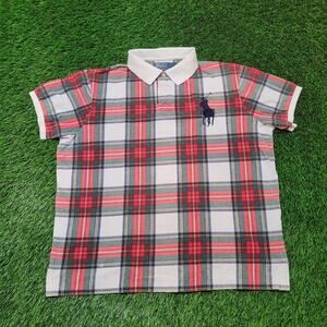 Y2K Polo Ralph Lauren Big Pony Polo Shirt Womens XXL Oversized Cropped Boxy Fit